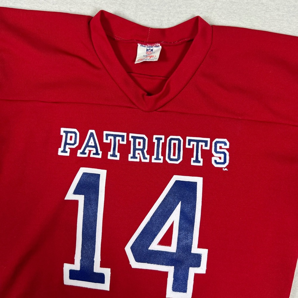 Vintage Rawlings New England Patriots Jersey Size S‎ USA Made #14 Red Rare